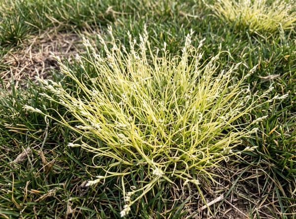 Poa Annua growing in a lawn