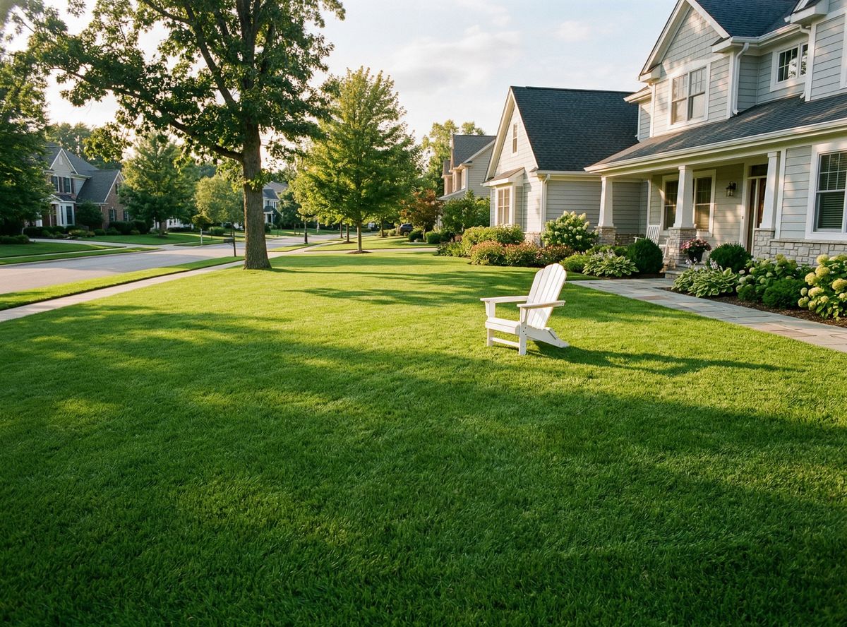 A clean home lawn after weed treatment, ready for seed