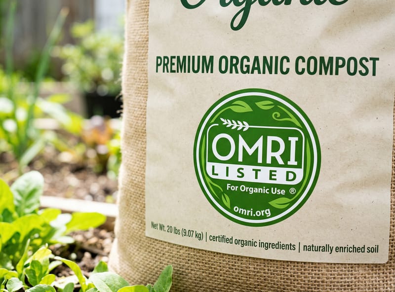OMRI Listed certification seal — the gold standard for organic farming products